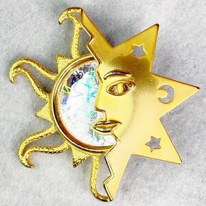 Jonette Jewelry Co Celestial Holographic Gold Tone Whitchy Whimsical Fairy